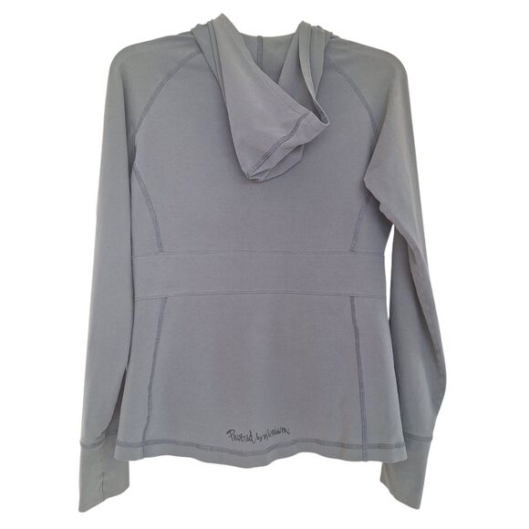 Life Is Good Activewear Good Move Full Zip Hooded Gray Jacket Semi Fitted Peru - Picture 3 of 16